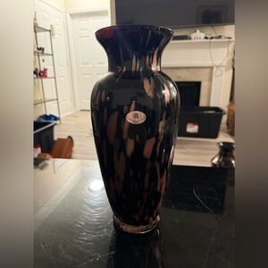 Rare Vintage Vase Murano Italy By Maestri Vetrai Azzurra 15in New